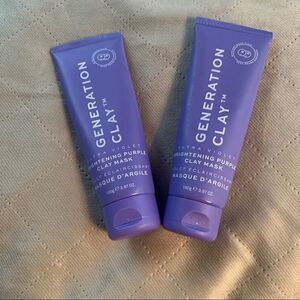 Generation Clay Brightening Purple Clay Mask - Set of 2 - New